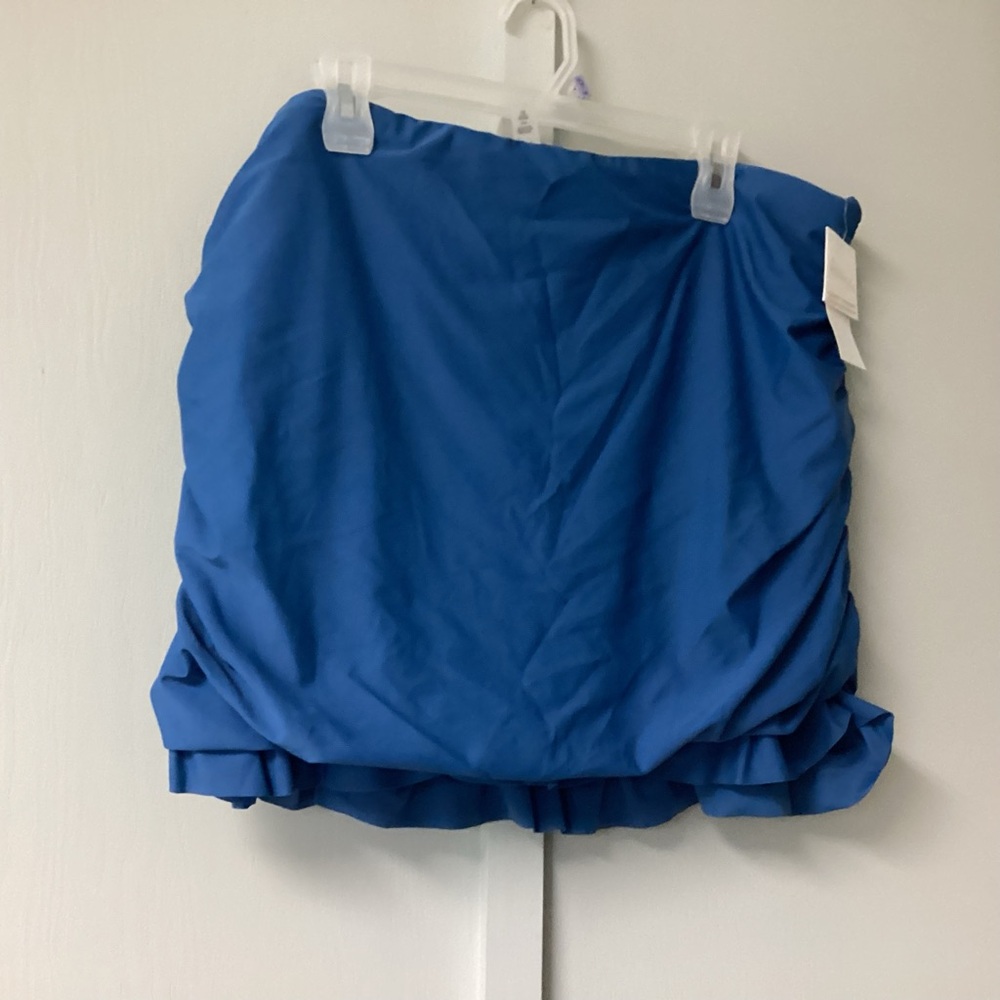 Blue Ruffled Skirt Swim Skirt Size 22W Blue